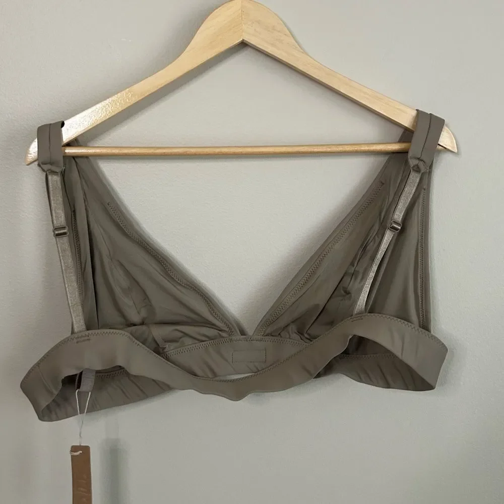 Skims Dessert Signature Plunge Logo Bikini Swim Top Size 3XL